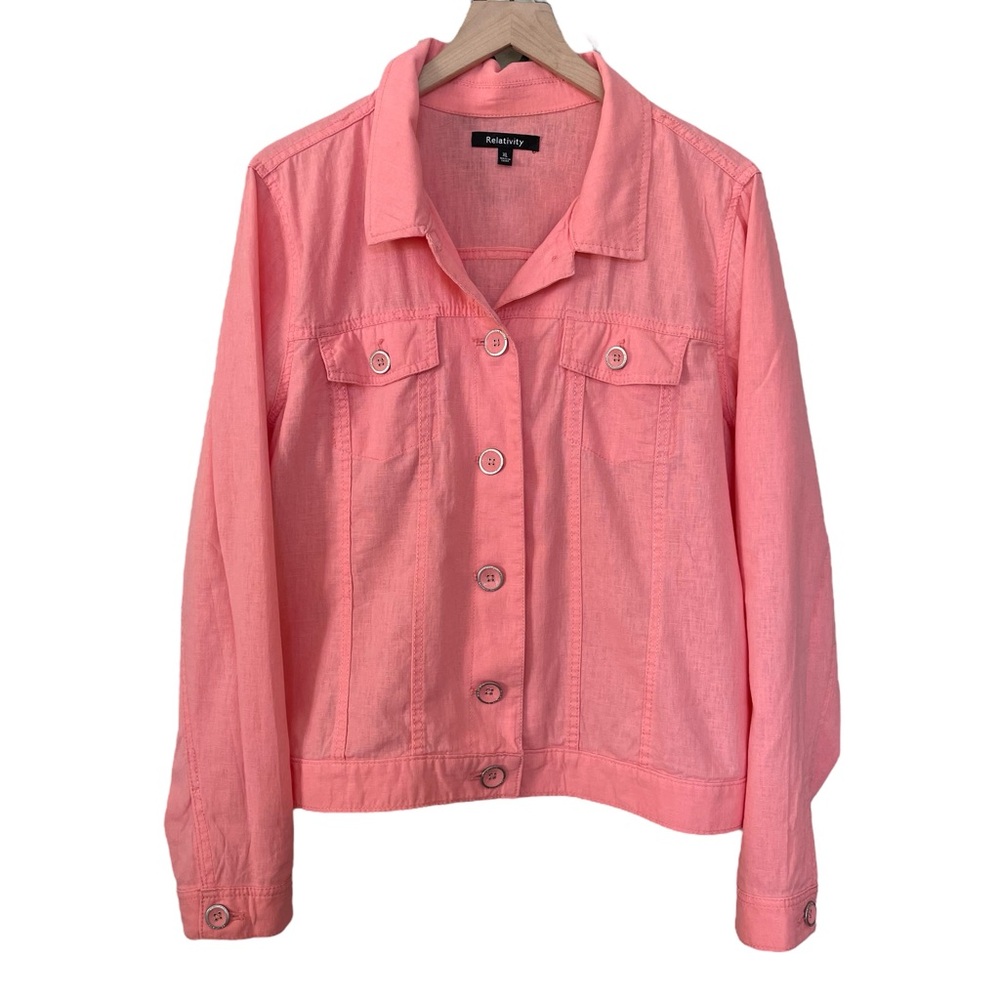 Relativity Linen Jacket Blazer - image 1